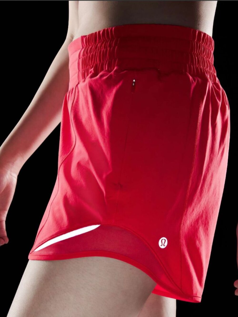 Lululemon Hotty Hot High-Rise Lined Short 4" Red Glow size 6
